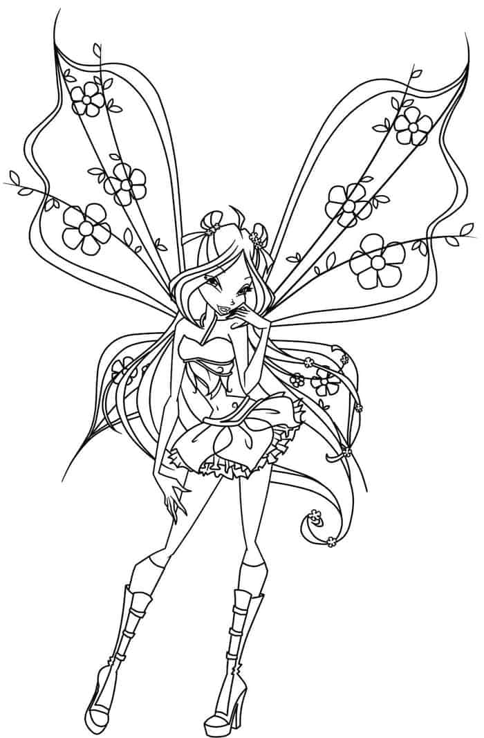 Free Coloring Pages Fairy