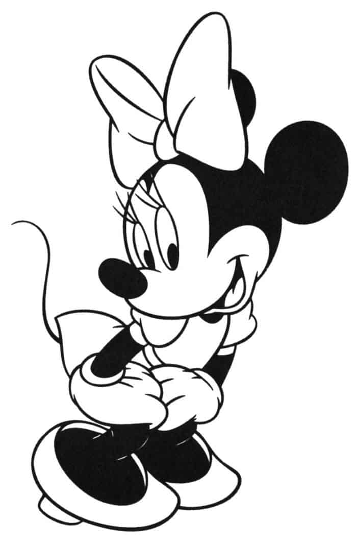 Free Coloring Pages Of Minnie Mouse
