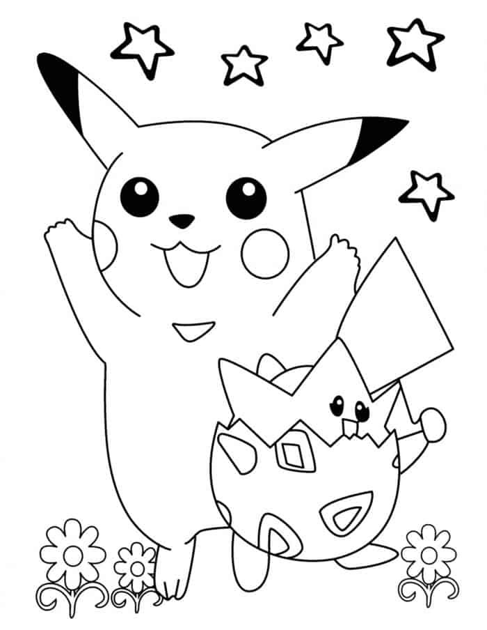 Free Pikachu Coloring Pages 1