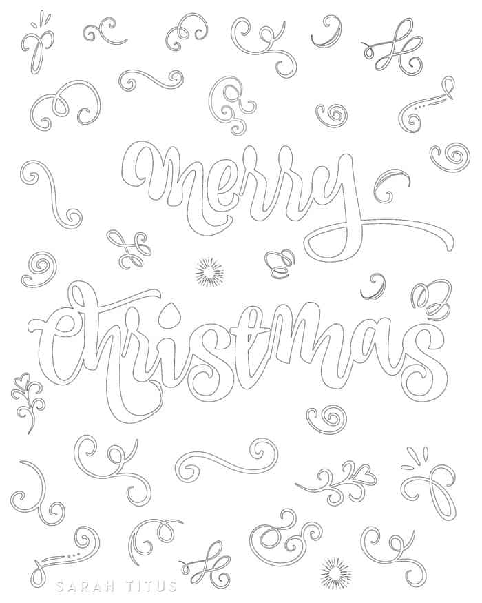 Free Printable Christmas Coloring Pages 1