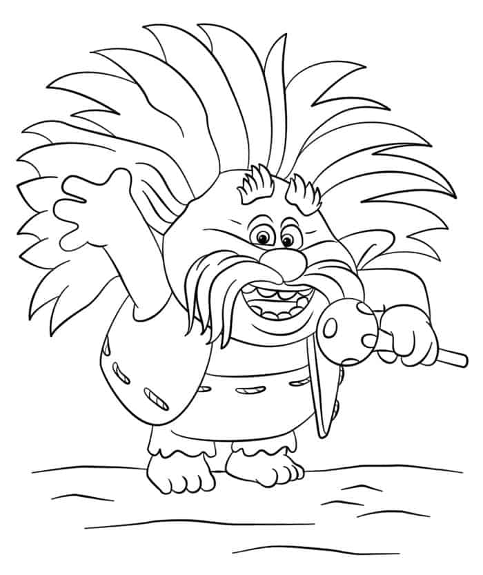 Frozen Coloring Pages Trolls