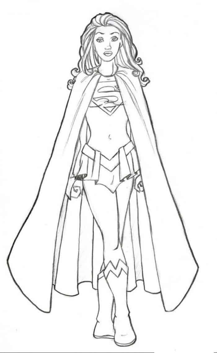 Girl Superhero Coloring Pages Free