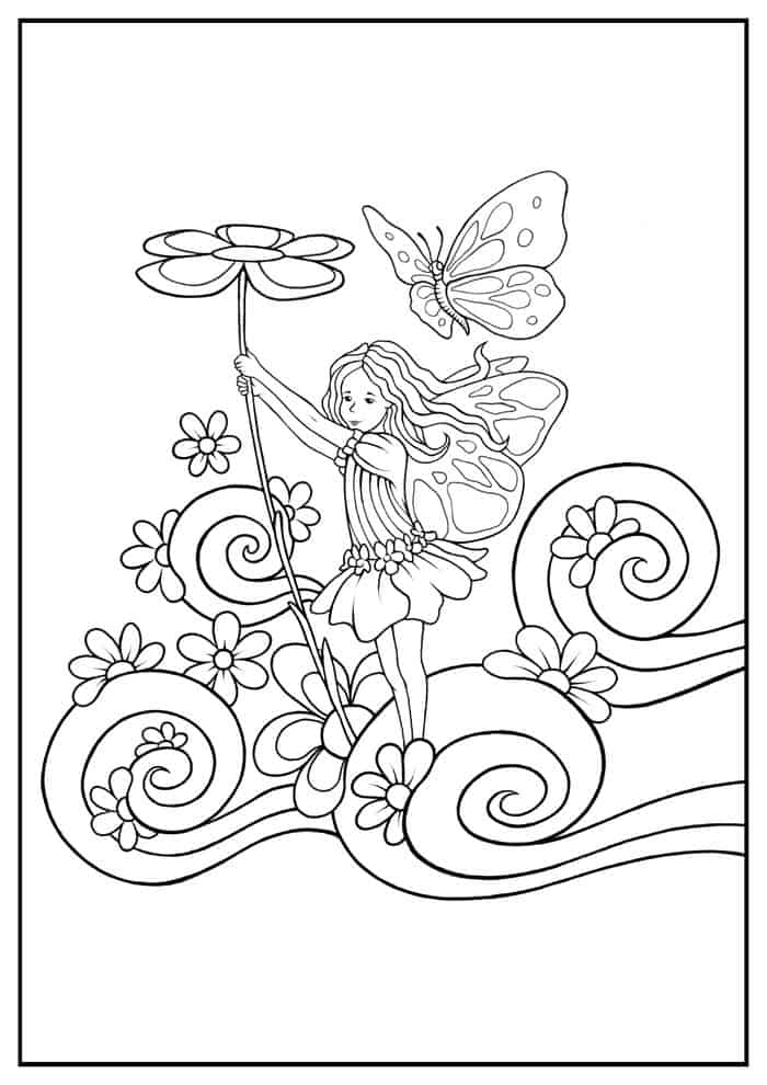 Goth Fairy Coloring Pages For Adults