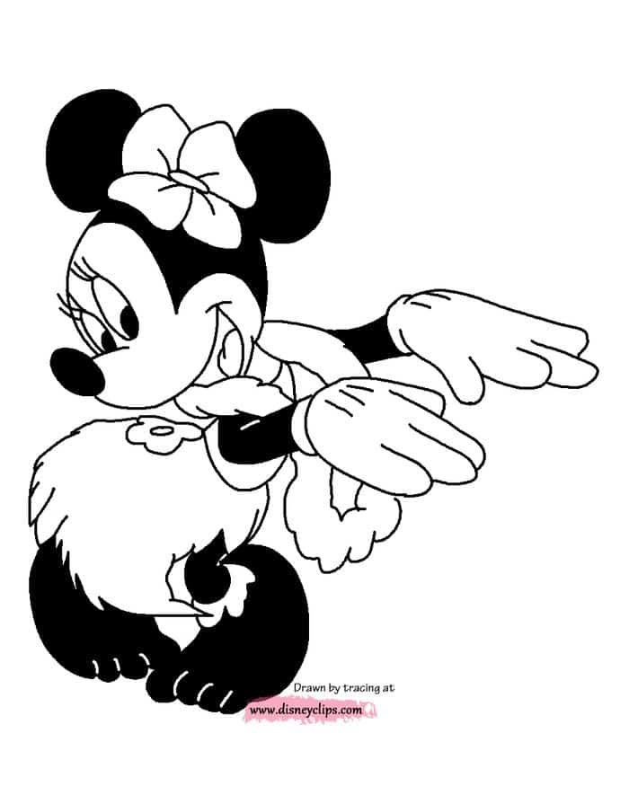 Happy Birthday Minnie Mouse Coloring Pages