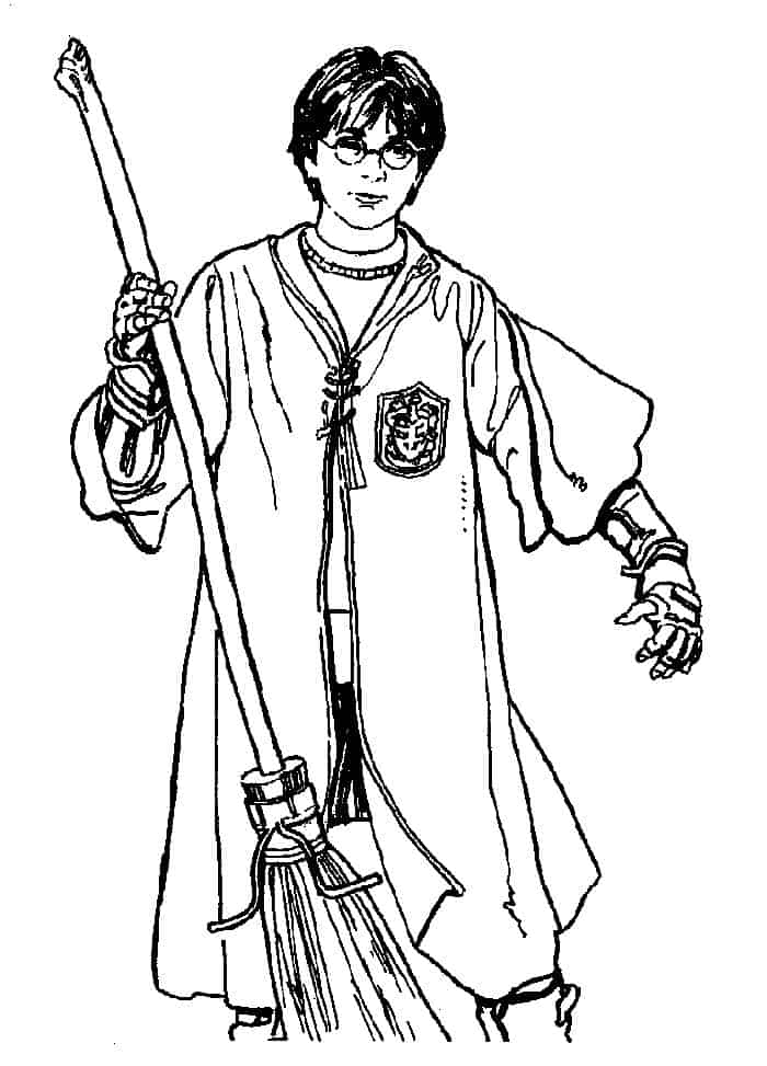Harry Potter Coloring Pages Easy 1