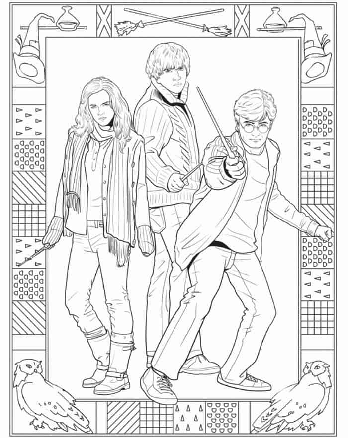 Harry Potter Coloring Pages Hogwarts 1