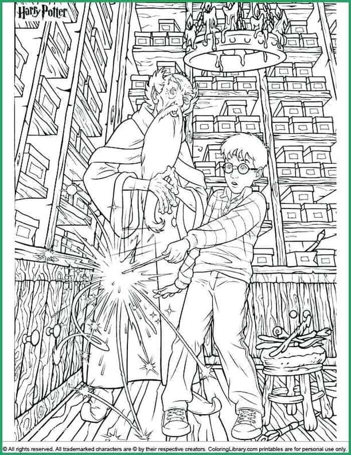 Harry Potter Vs Voldemort Coloring Pages