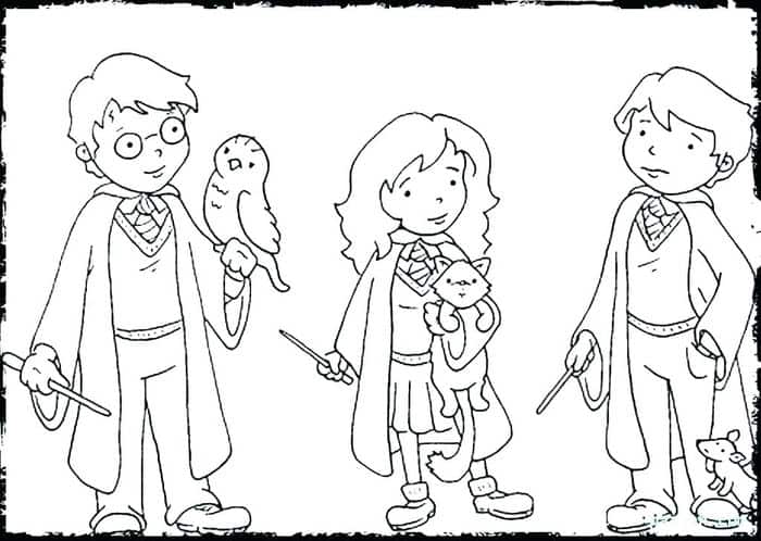Harry Potter Wands Coloring Pages 1