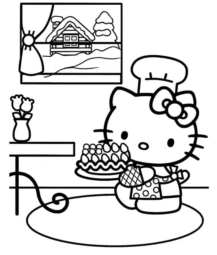 Hello Kitty Coloring Pages To Print Out