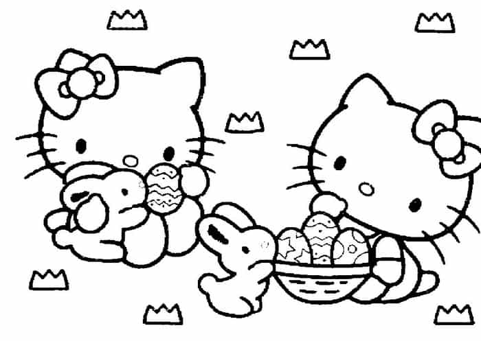 Hello Kitty Easter Egg Coloring Pages
