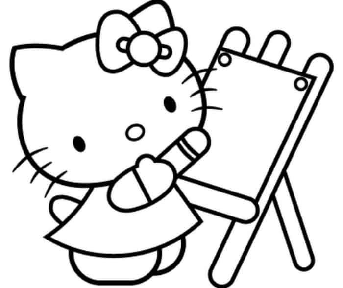 Hello Kitty Pictures Coloring Pages