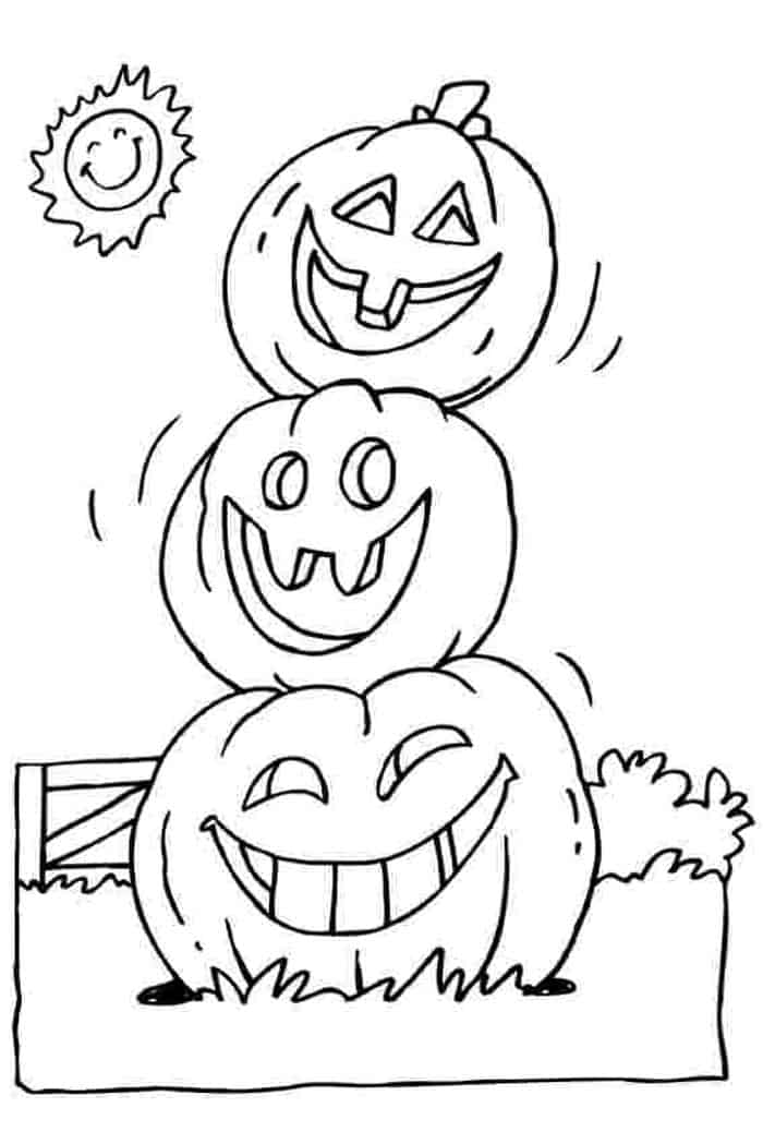 Hello Kitty Pumpkin Coloring Pages