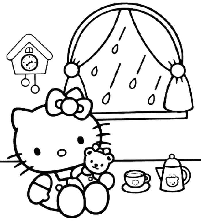 Kids Coloring Pages Hello Kitty