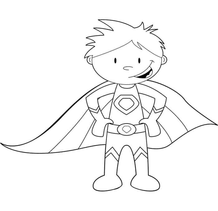 Kids Superhero Coloring Pages