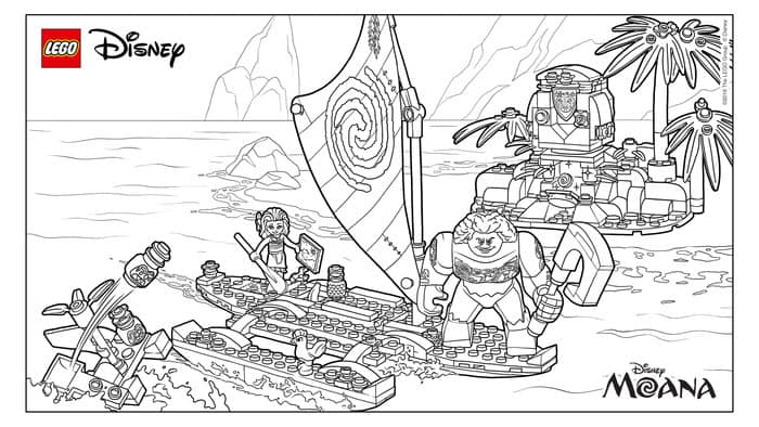 Lego Moana Coloring Pages