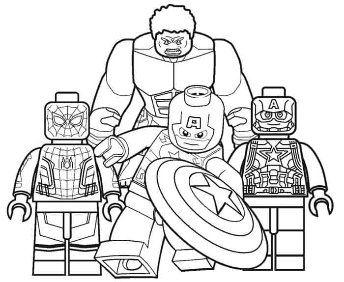 Lego Superhero Coloring Pages