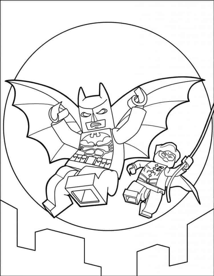 Lego Batman And Robin Coloring Pages