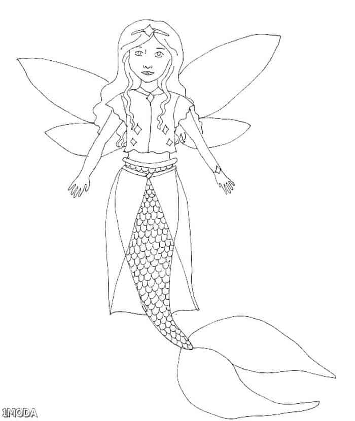 Mermaid Fairy Coloring Pages