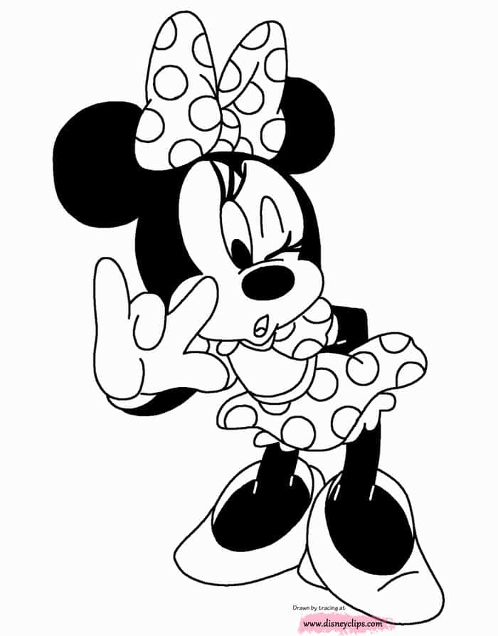 Mickey And Minnie Love Coloring Pages