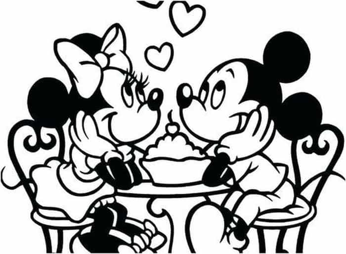 Mickey And Minnie Mouse Coloring Pages 1