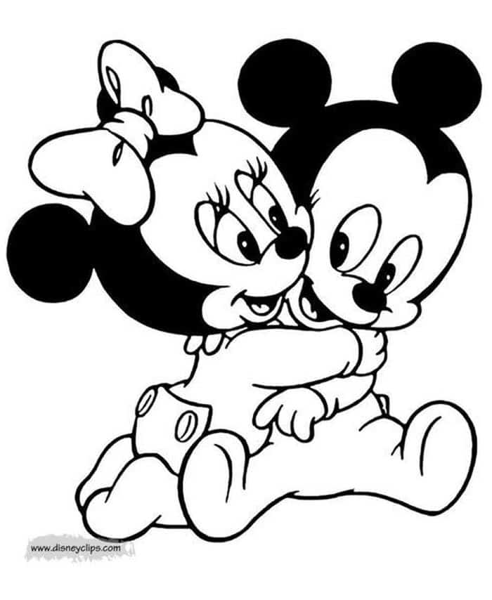 Mickey Mouse Baby Coloring Pages