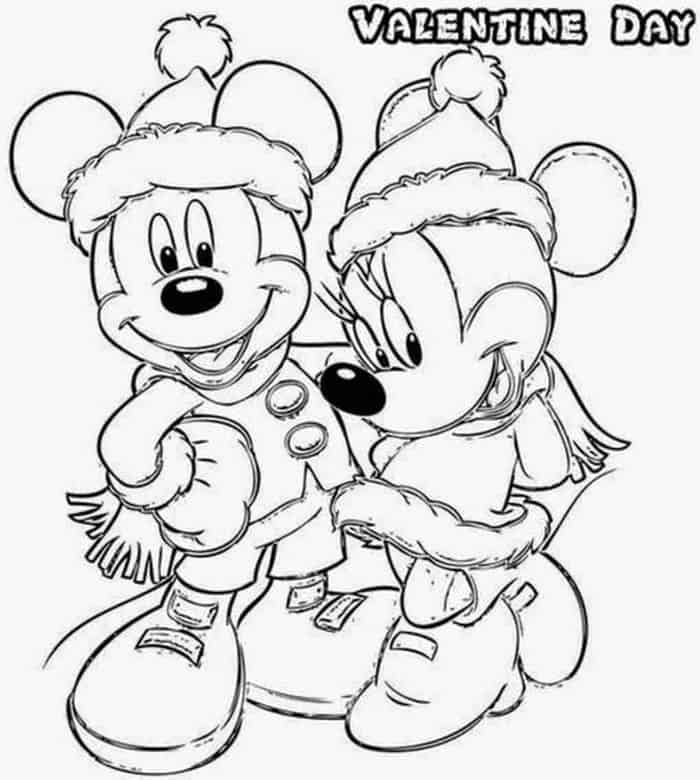 Minnie And Mickey Mouse Coloring Pages 1