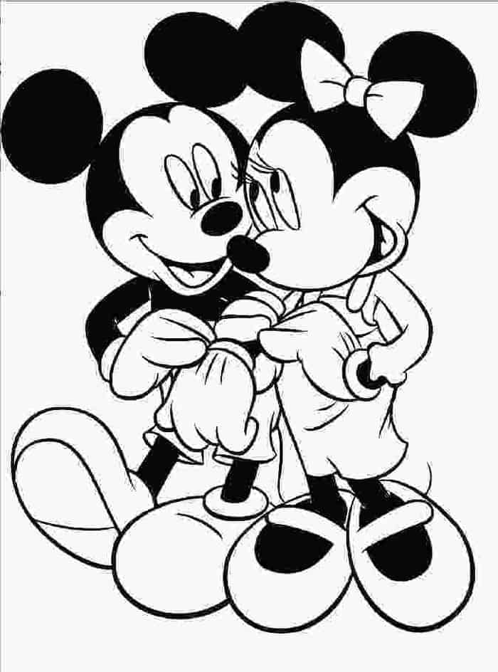 Minnie And Mickey Mouse Coloring Pages