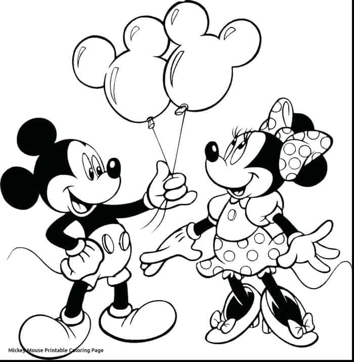 Minnie And Mickey Mouse Kissing Coloring Pages