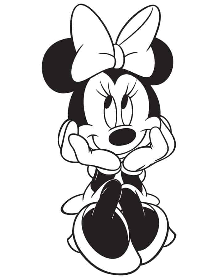 Minnie Face Coloring Pages