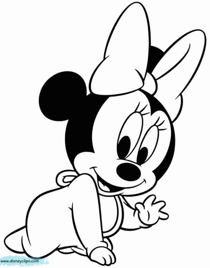 Minnie Mouse Baby Coloring Pages
