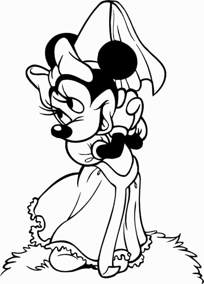 Minnie Mouse Bowtique Coloring Pages