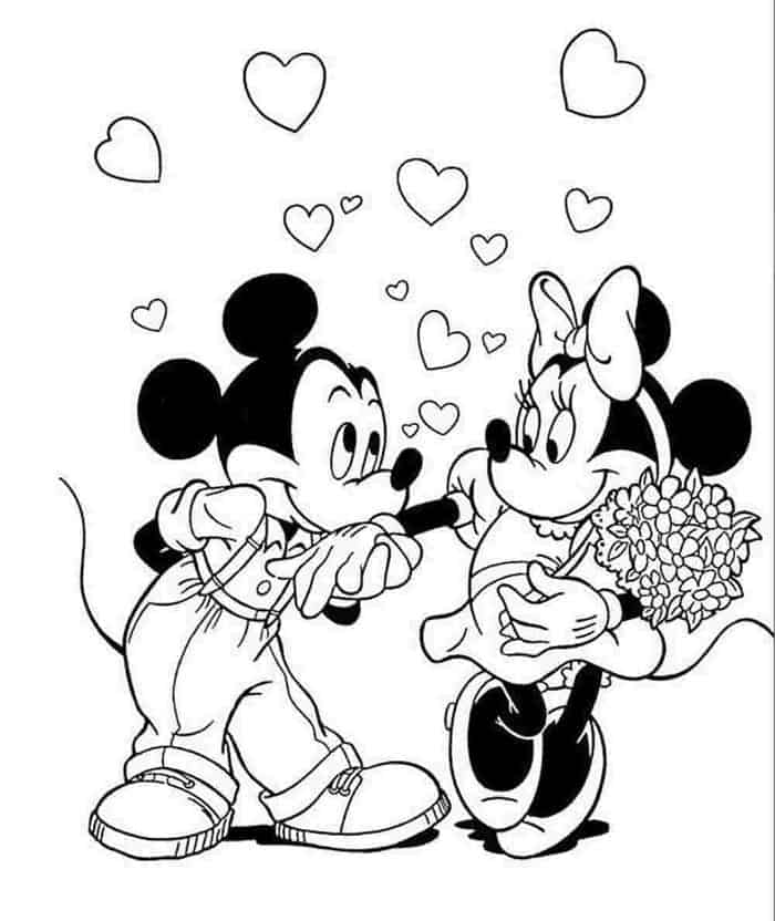 Minnie Mouse Happy Birthday Coloring Pages
