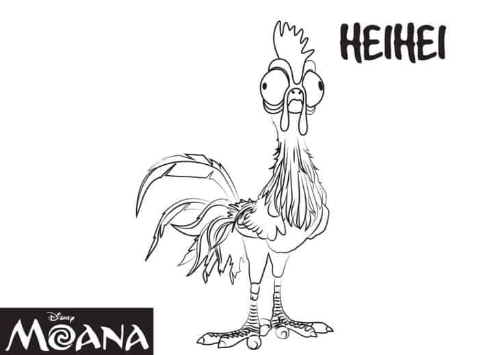 Moana Coloring Pages Hei Hei