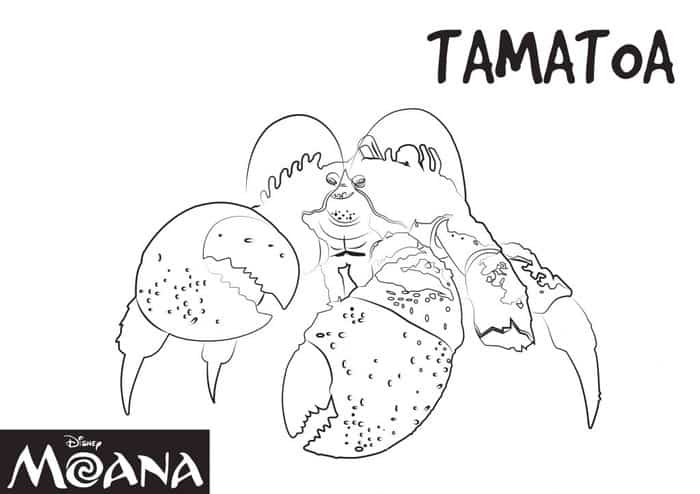 Moana Coloring Pages Tamatoa