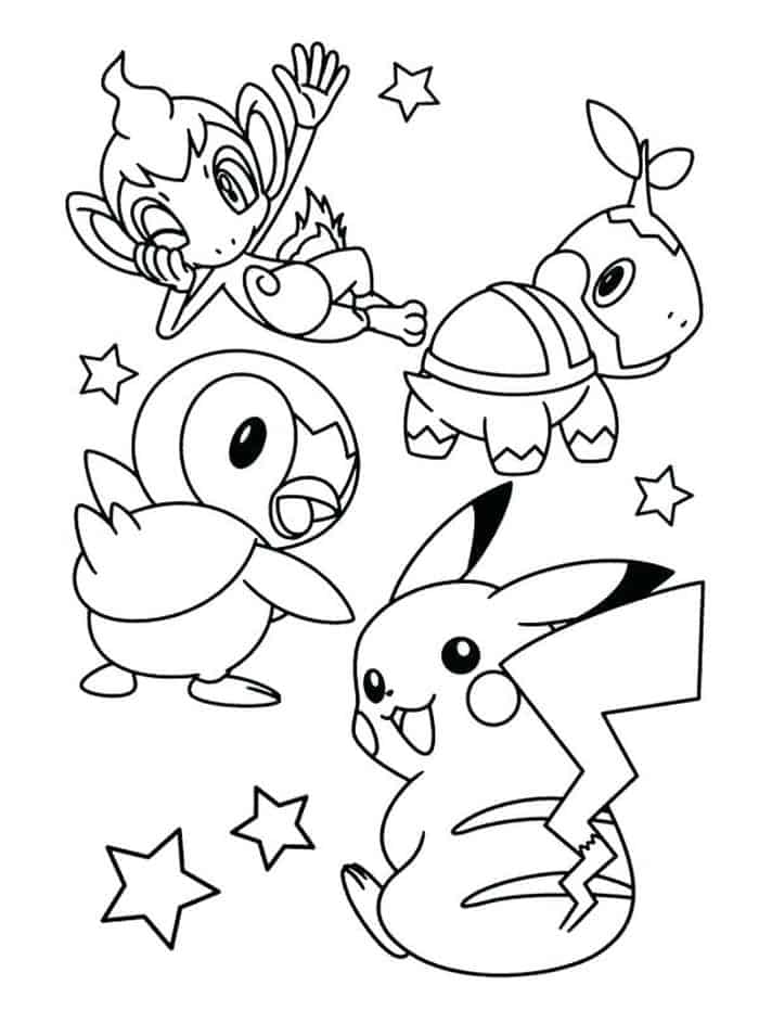 Pichu Pikachu Raichu Coloring Pages