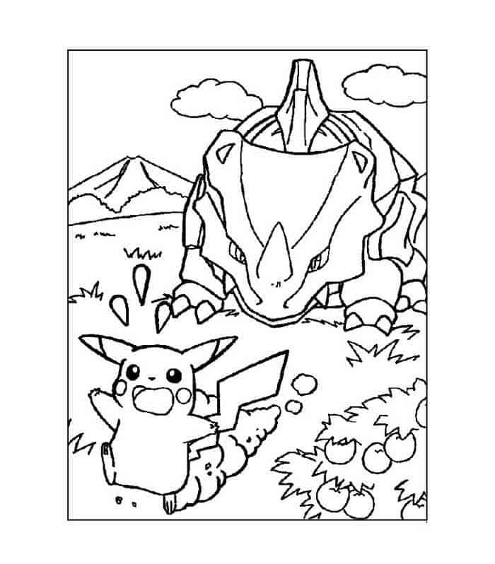 Pikachu And Charmander Coloring Pages 1