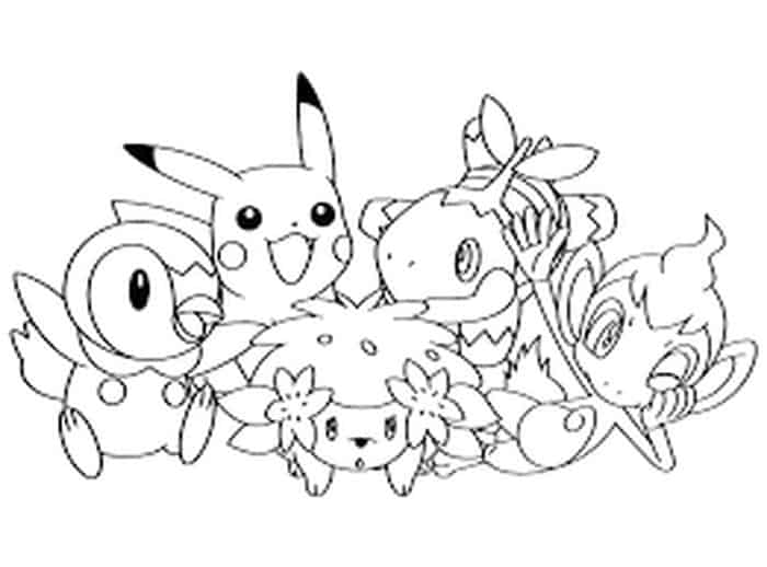 Pikachu And Eevee Coloring Pages