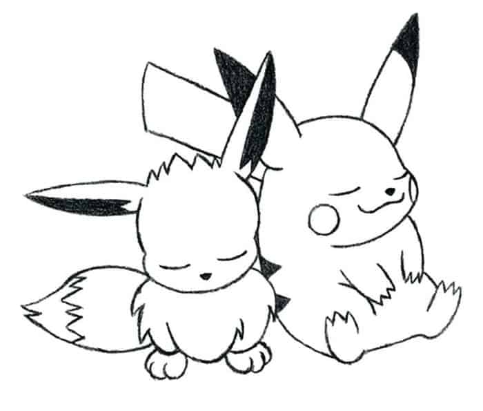 Pikachu Coloring Pages Free 1