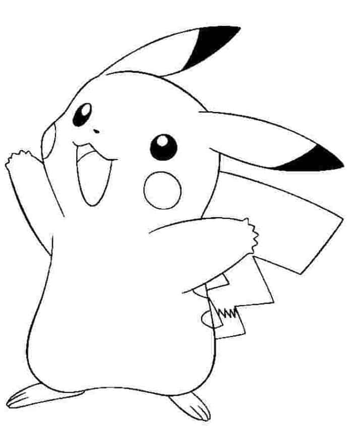 Pikachu Free Coloring Pages 1