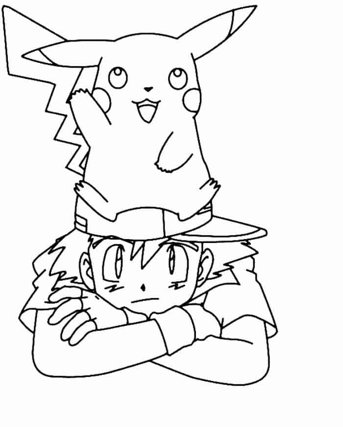 Pikachu Human Coloring Pages