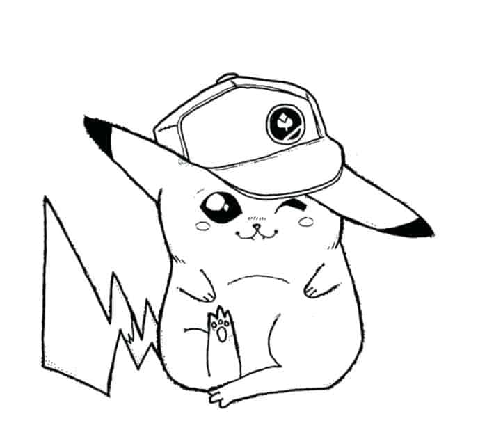 Pikachu Printable Coloring Pages 1