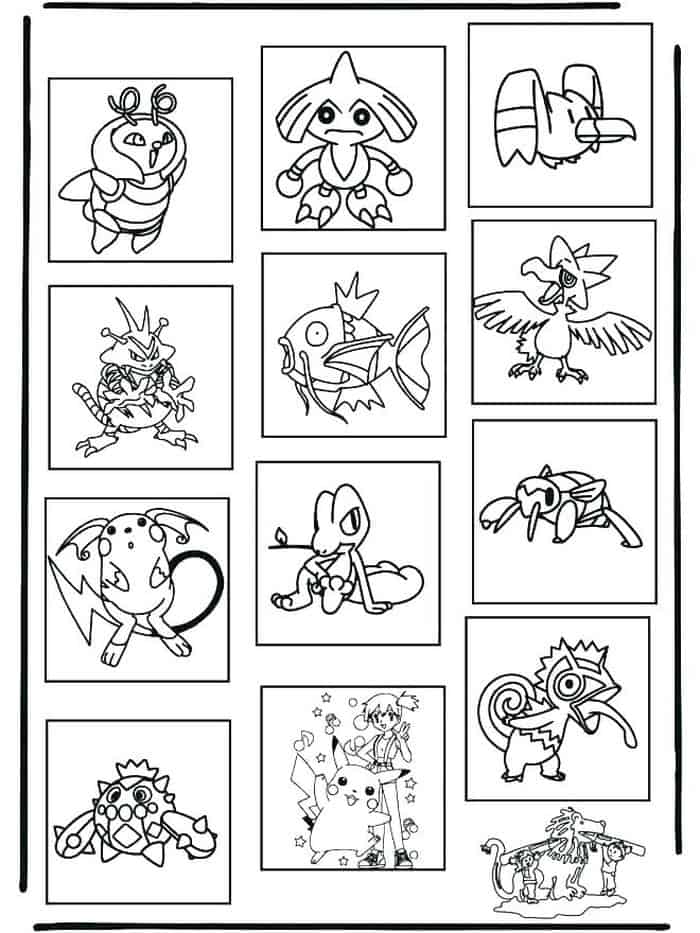 Pokemon Coloring Pages Pikachu Evolved