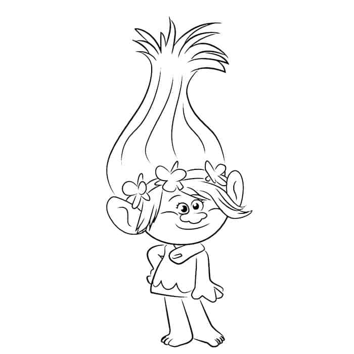 Poppy From Trolls Coloring Pages