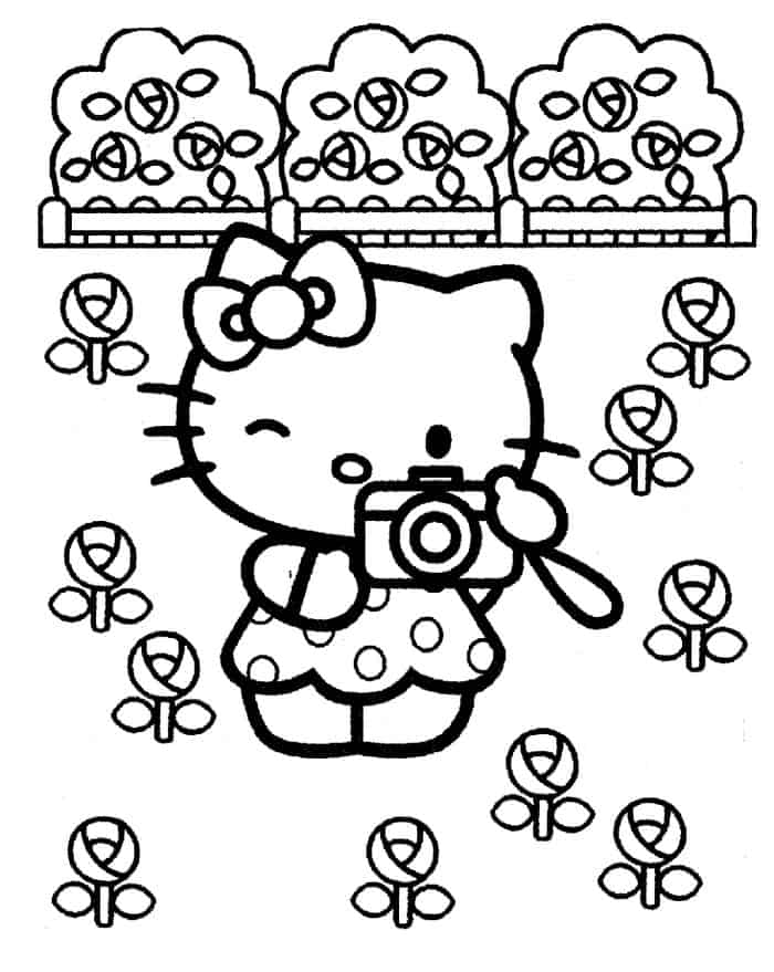 Princess Hello Kitty Coloring Pages