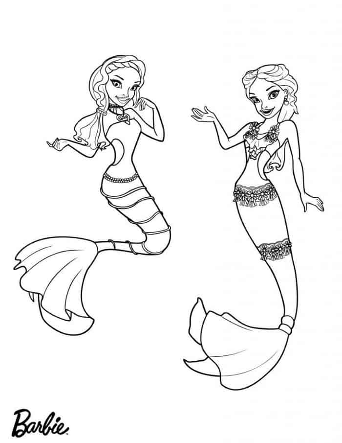 Princess Mermaid Coloring Pages
