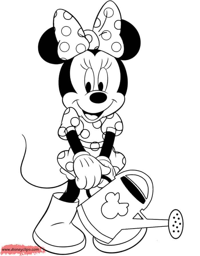 Printable Minnie Mouse Coloring Pages