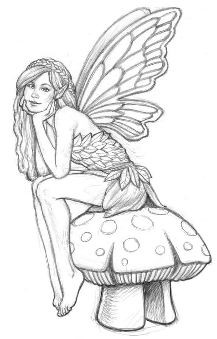 Sexy Evil Fairy Coloring Pages For Adults