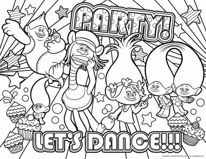 Smidge Trolls Coloring Pages