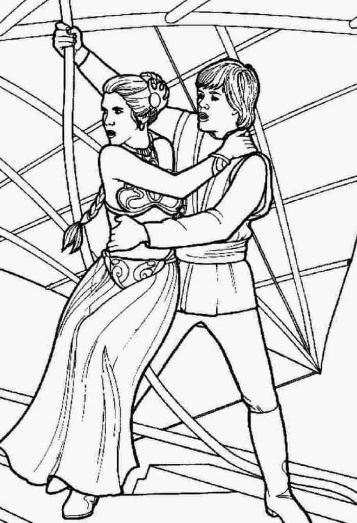 Star Wars Coloring Pages Princess Leia 1