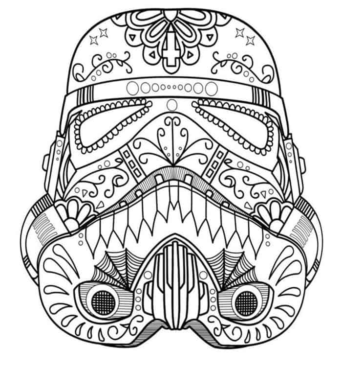 Star Wars Sugar Skull Coloring Pages